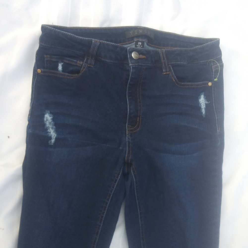 Tinsel stretchy skinny jeans.